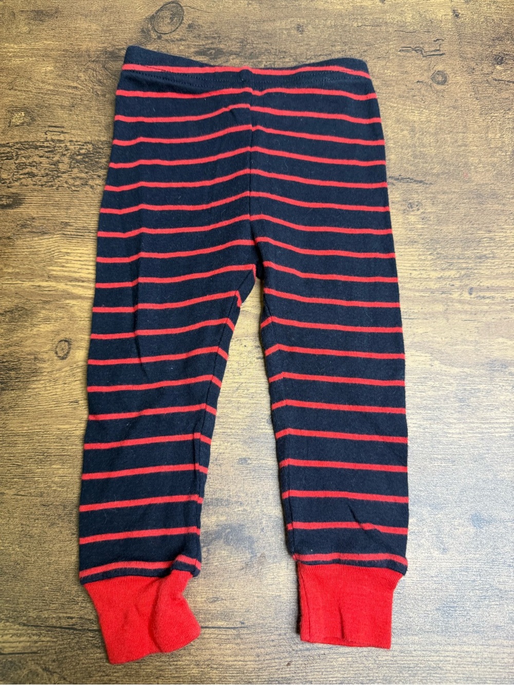 ⭐️5 for $20⭐️ Carter's Navy & Red Striped Kids Leggings 12M